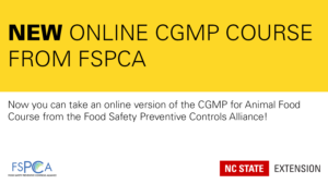 black and yellow announcement of a new CGMP course