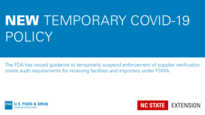 FDA temporary COVID-19 policy graphic