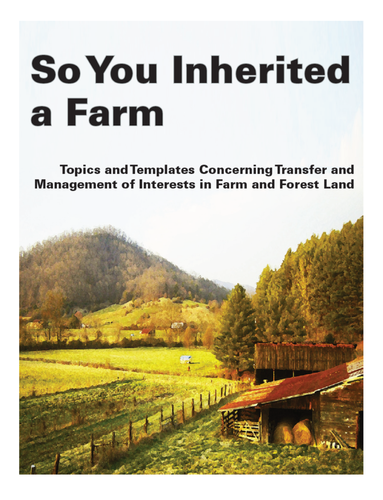 New Handbook: So You Inherited a Farm | NC State Extension